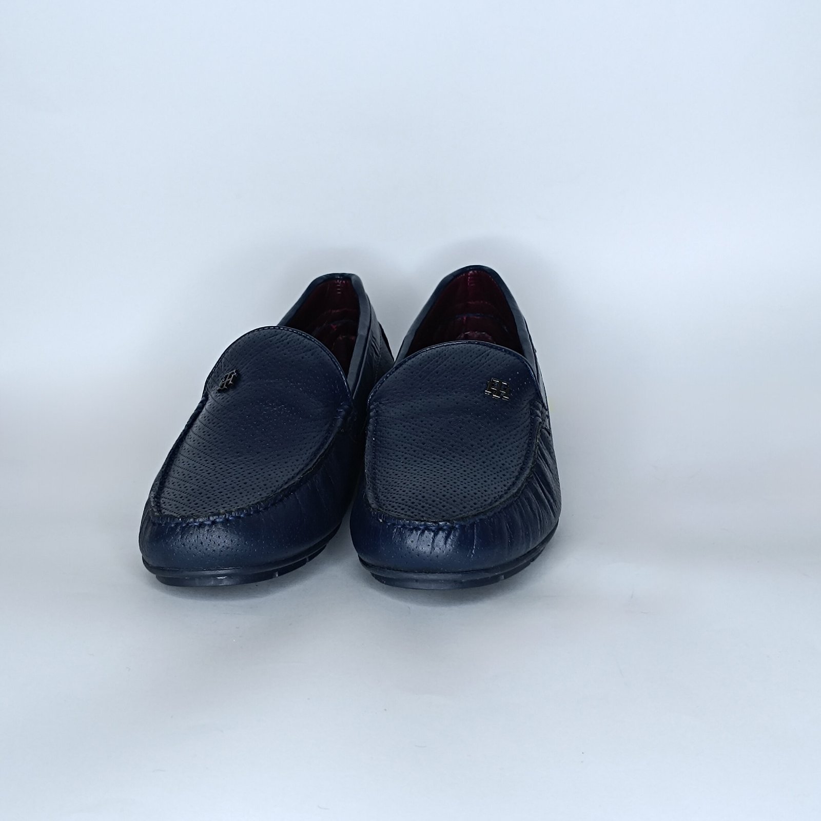 حذاء رجالي جلد أزرق غامق – موديل