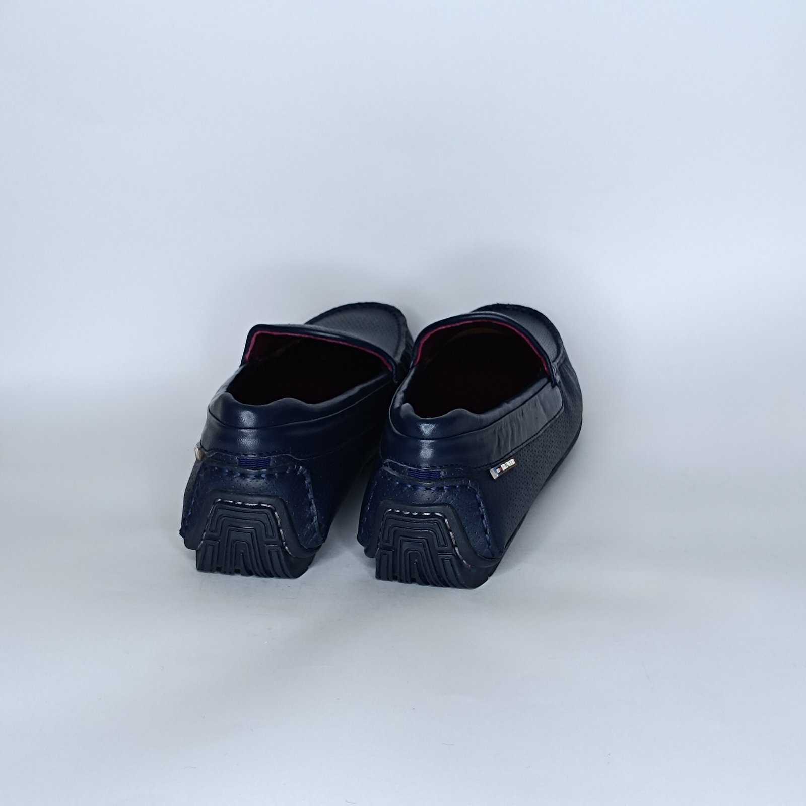 حذاء رجالي جلد أزرق غامق – موديل - Image 3